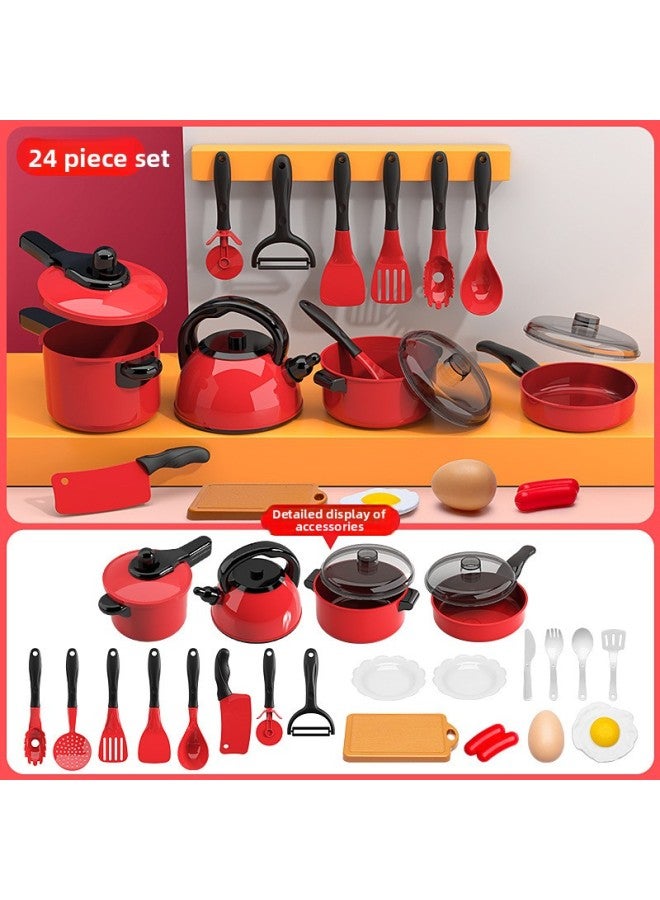 Children's Cross-Border Special Supply Of Children's Play House Kitchen Toy Set For Girls To Simulate Cooking, Frying And Cutting Fruits For Men And Women 