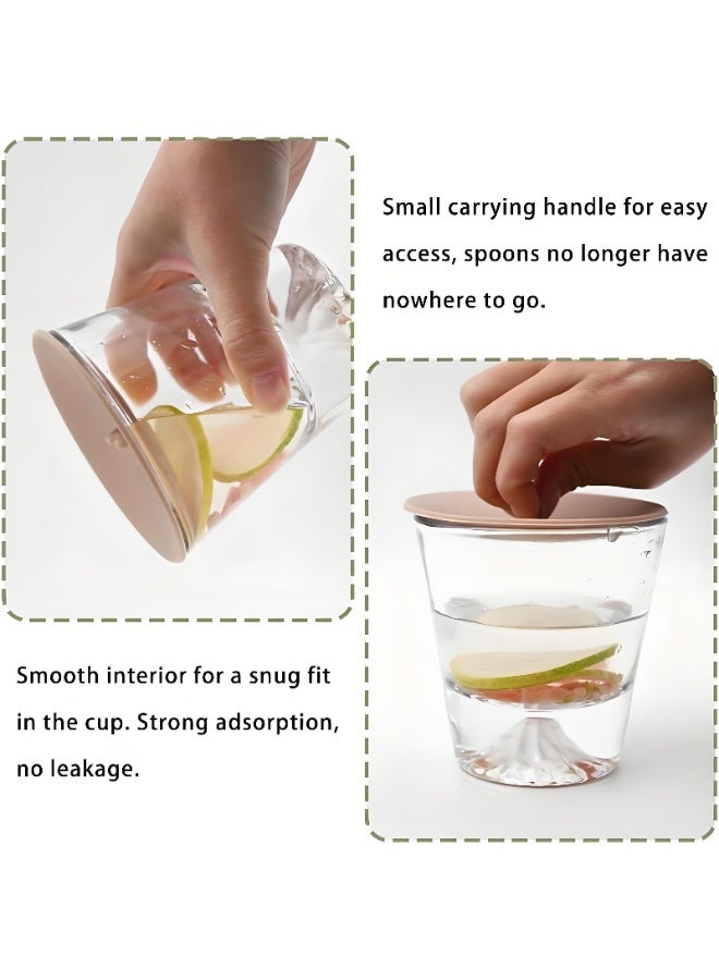 حياة كومفورت اغطية اكواب سيليكون بتصميم 4 الوان، اغطية محكمة الغلق ومضادة للغبار وامنة غذائيا للاكواب واكواب الشاي والقهوة اغطية اكواب عالمية ملونة، اغطية اكواب سيليكون قابلة لاعادة الاستخدام للمشروبات، اغطية اكواب عالمية  (4 قطع) - Image 5