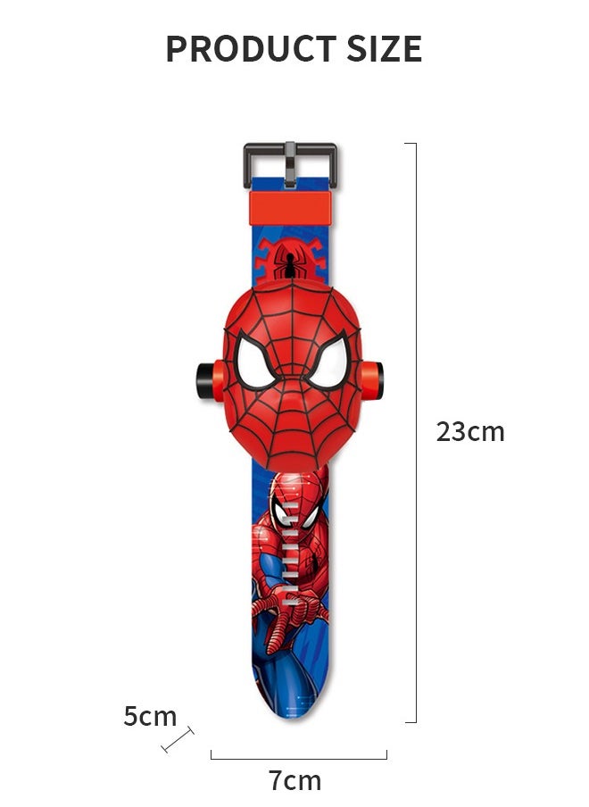 GROIC - Kids Watch with 24 Spiderman Projection Patterns Cartoons Kids Digital Wrist Watch Toys with Adjustable Strap Projector Watch - Image 1