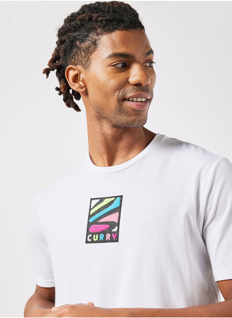 UNDER ARMOUR - Curry Multicolor Logo T-Shirt - Image 1