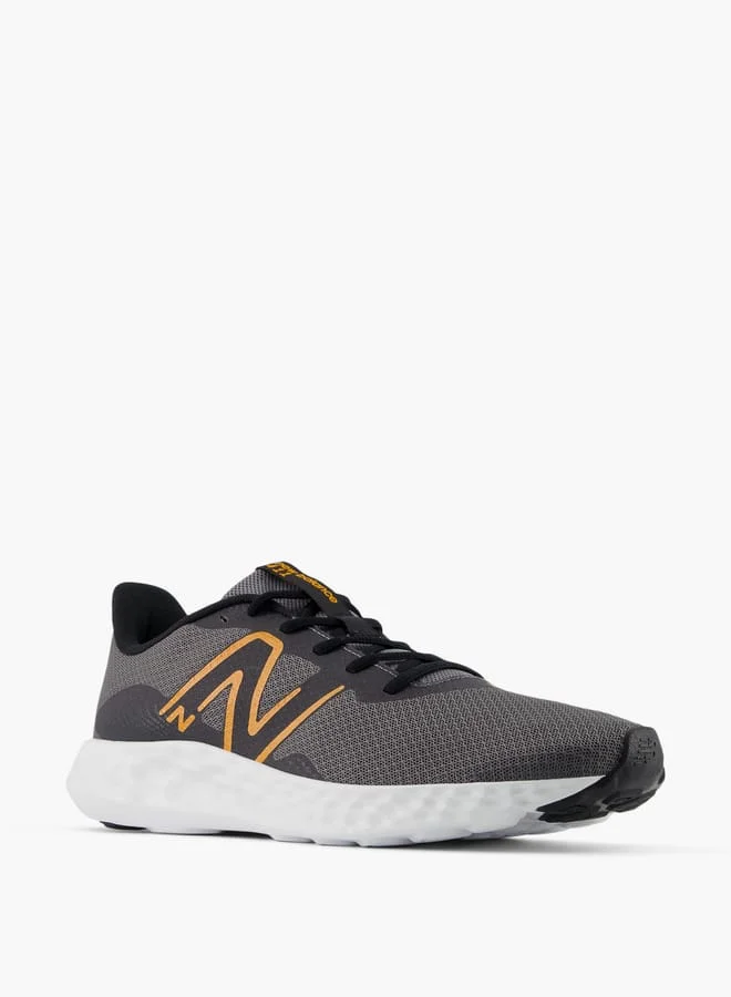 New Balance Men's Logo Detail Sports Shoes with Lace-Up Closure - 411