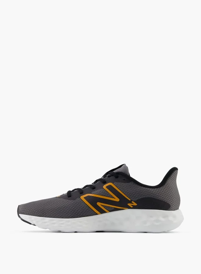 New Balance Men's Logo Detail Sports Shoes with Lace-Up Closure - 411