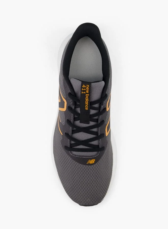 New Balance Men's Logo Detail Sports Shoes with Lace-Up Closure - 411