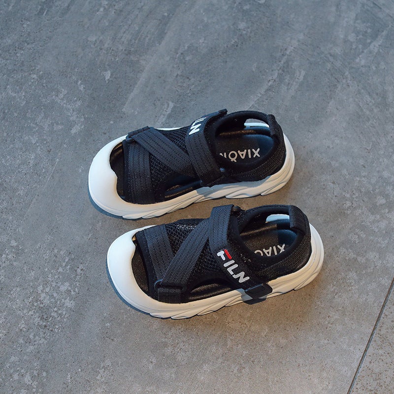Boys' Baotou Sandals 2025 Soft Soled Children'S Beach Shoes Girls Small, Medium And Large Children'S Baby Shoes Trbottomy - Image 1