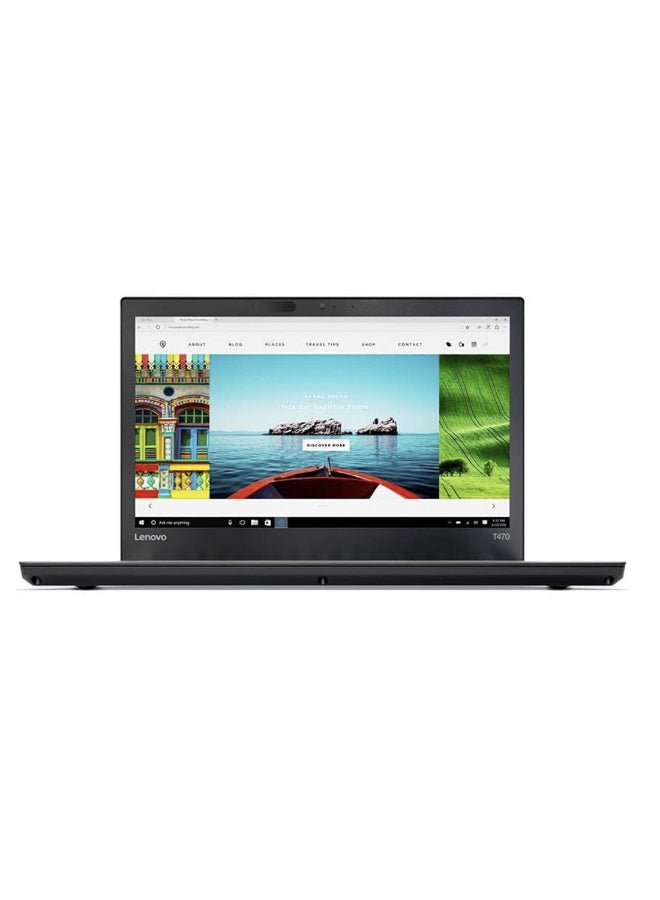 لينوفو مجدد - لابتوب ثينك باد T470 بشاشة 14 بوصة بدقة Full HD، مع معالج إنتل كور i5/الجيل السادس/ذاكرة RAM سعة 8 جيجابايت/قرص SSD سعة 256 جيجابايت/رسوميات إنتل UHD/ويندوز 10 برو - Image 2