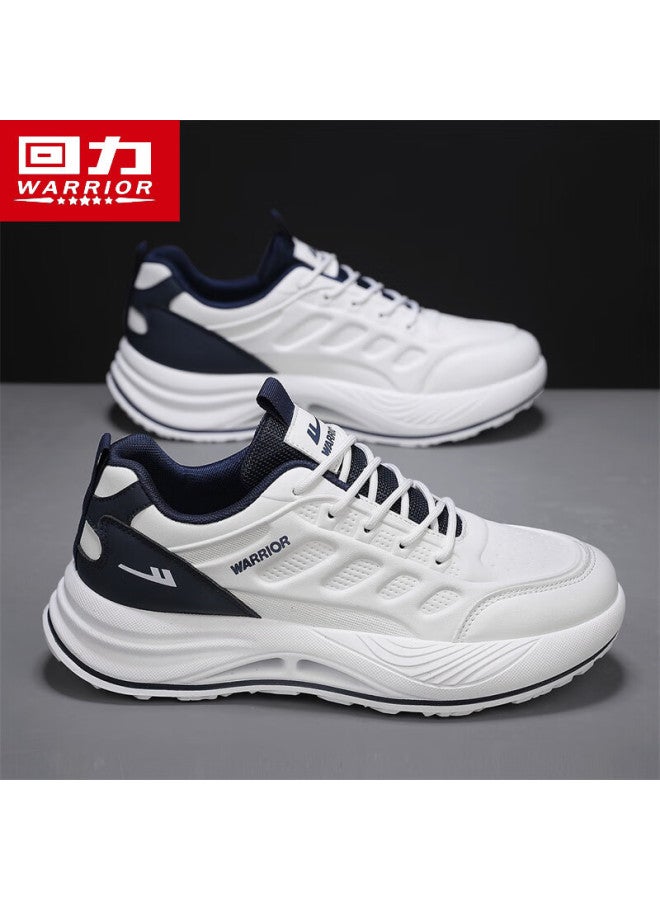 Warrior Men's Dad Shoes Summer New Thick Sole Mesh Breathable Sports Casual Shoes White Green Size 42
