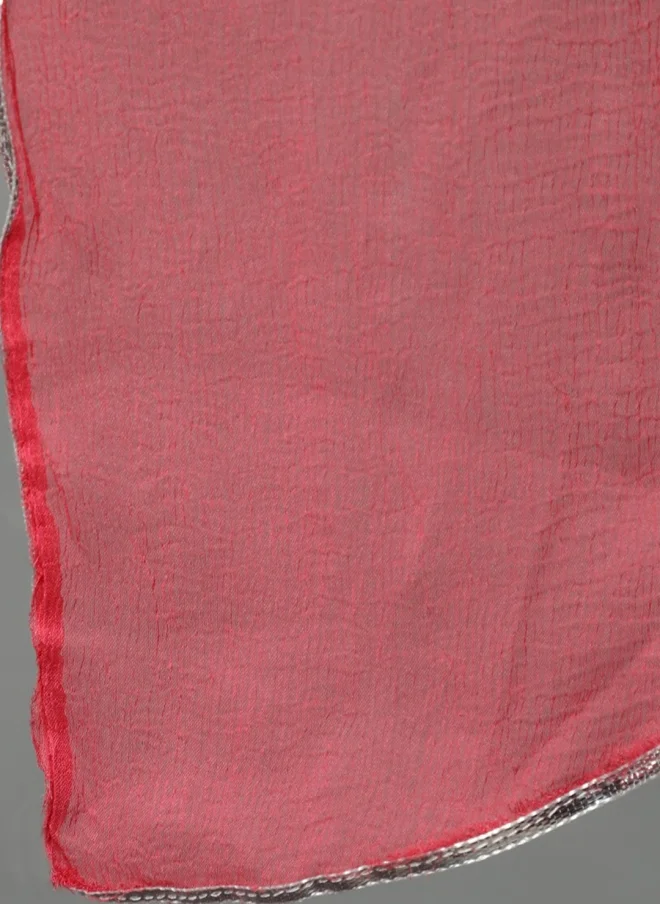 AKS Beige and Pink Embroidered Lehenga Choli for Girls