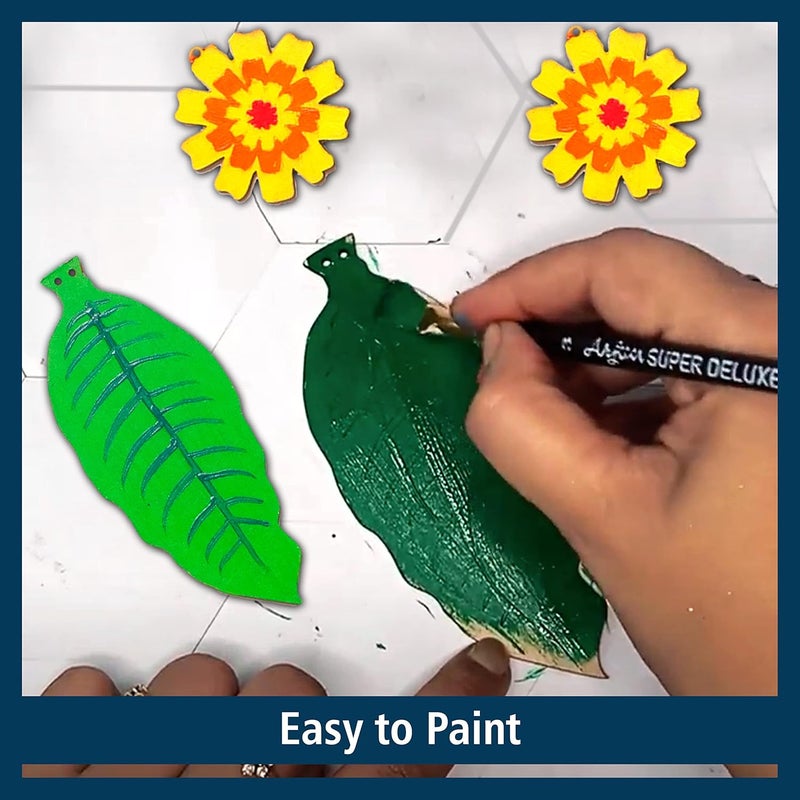 Solobolo Torans for Entrance Door DIY KIT | Mango Leaf Flower Toran for Door Decoration| Make and Paint Your own Door Toran for Diwali Decoration|(T-3) - Image 3