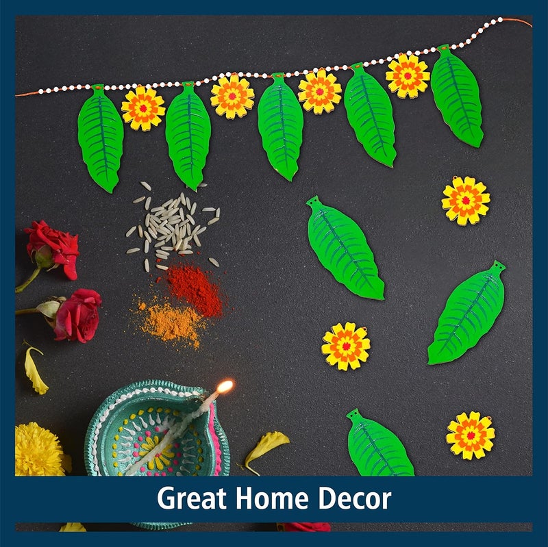 Solobolo Torans for Entrance Door DIY KIT | Mango Leaf Flower Toran for Door Decoration| Make and Paint Your own Door Toran for Diwali Decoration|(T-3) - Image 4