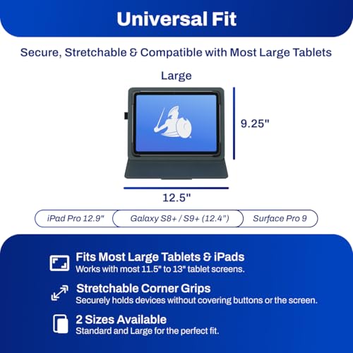 DefenderShield Tablet EMF Blocker Shield Case – Tablet & iPad Case with 360° Kickstand – Universal Fit Defender Shield EMF Protection Cases – Secure Grip & Durable Protection from Radiation (Large) - Image 3
