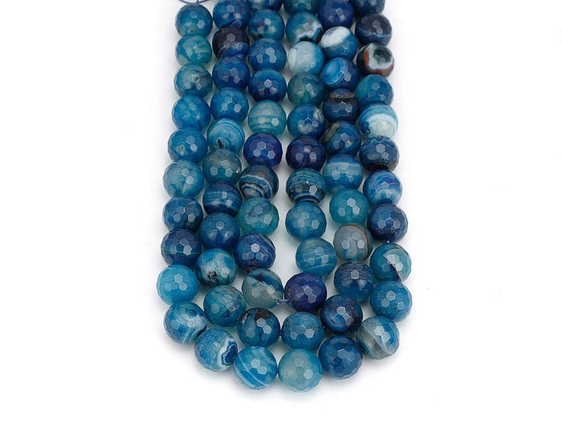sstringz 16 mm Blue Shades Agate Quarts Semi Precious Bead AQSP236 - Image 2