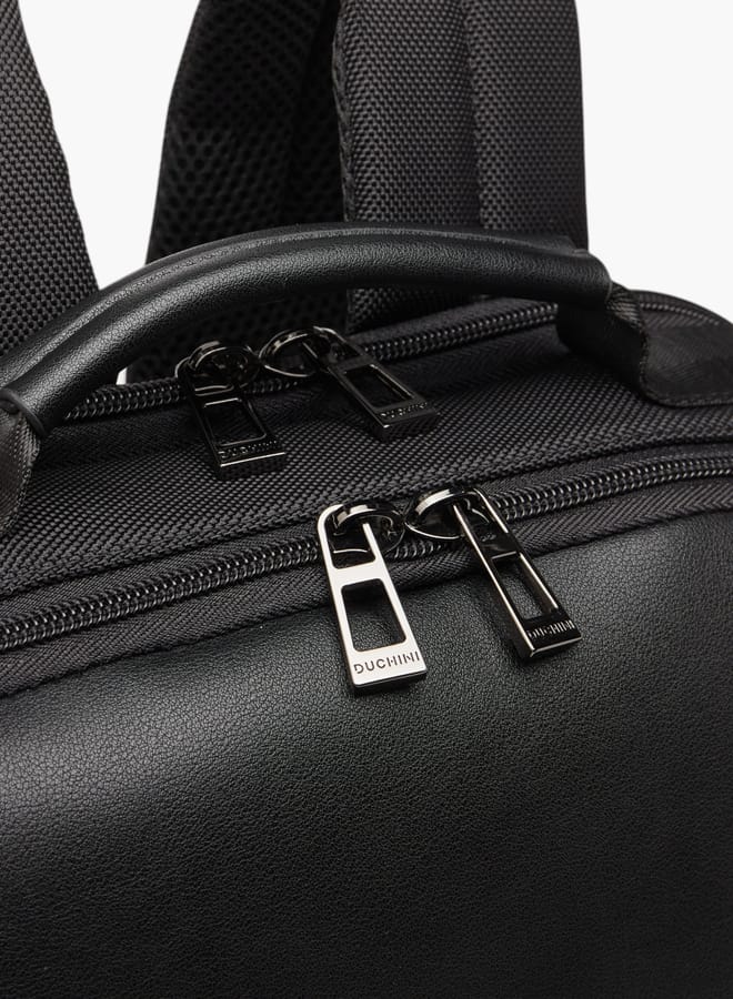 دوتشيني حقيبة ظهر رجالي سادة بأشرطة ومقبض قابل للتعديل - Image 5