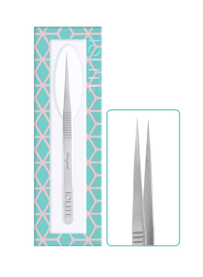 IOLITE Anti Static Tweezers For Eyelash Grafting Eyelash Picking Tool Safety Firm Curved Straight - Image 2