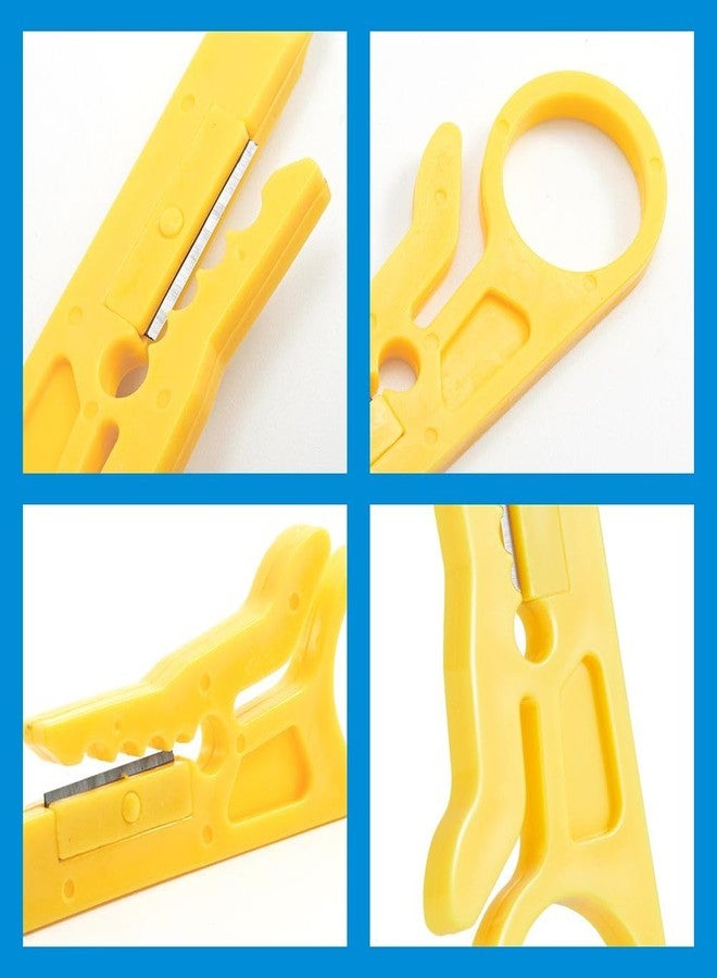 XIKKART 2Pcs Mini Wire Stripper Crimper Pliers for RJ45 Cat5 Network, Data Telephone, Computer UTP Cable - Crimping Tool, Stripping Cutter, Punch Down Cutter - Image 4