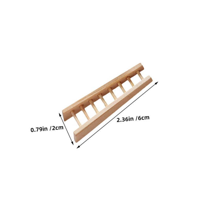 Miniature Wood Step Ladder 1 12 Scale Dollhouse Furniture Fairy Garden Decoration - Image 3