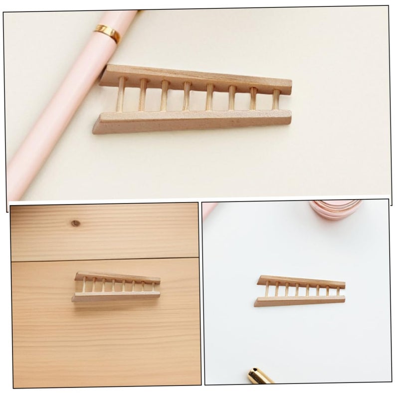 Miniature Wood Step Ladder 1 12 Scale Dollhouse Furniture Fairy Garden Decoration - Image 4