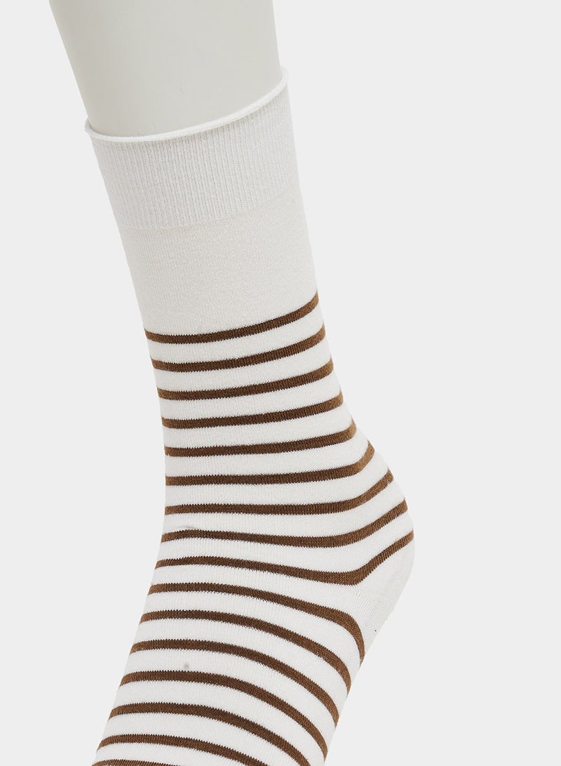 ستايلي طقم جوارب مخططة من قطعتين - Image 4