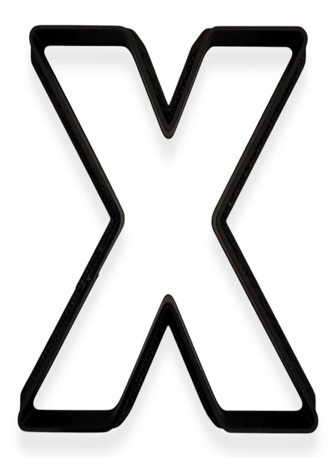 Bundle of Fun X Capital Block Letter Cookie Cutter with Easy to Push Design (3.5 inch) - Image 1