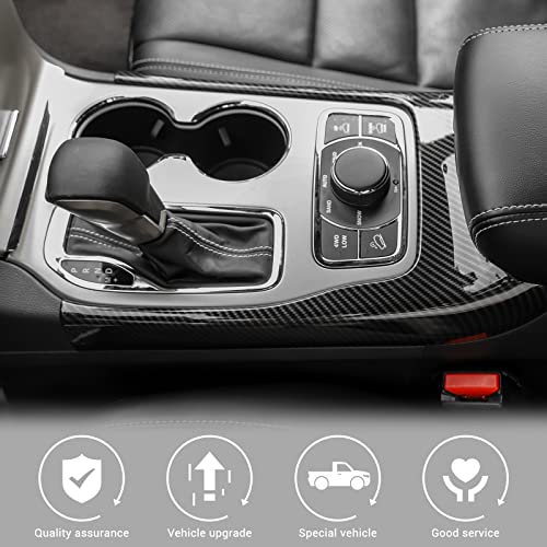 Jimen Compatible with Jeep Grand Cherokee 2014-2020, Gear Shift Overlay Cover Trim (Carbon Fiber) - Image 4