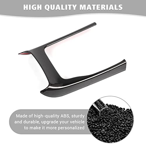 Jimen Compatible with Jeep Grand Cherokee 2014-2020, Gear Shift Overlay Cover Trim (Carbon Fiber) - Image 3