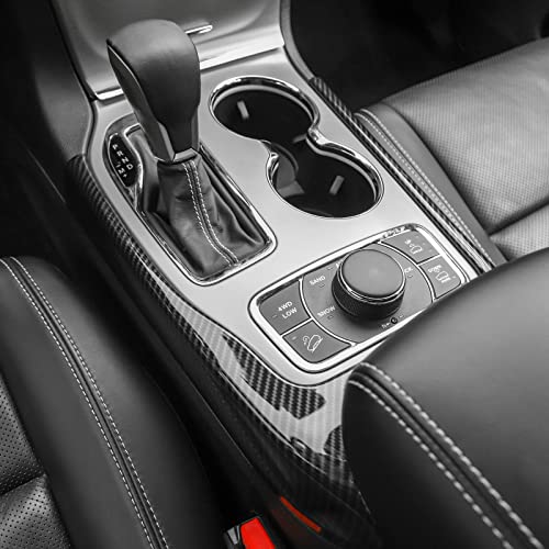Jimen Compatible with Jeep Grand Cherokee 2014-2020, Gear Shift Overlay Cover Trim (Carbon Fiber) - Image 5