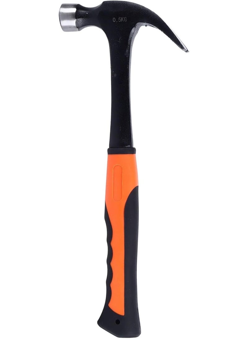 GGOOT Small Claw Hammer High Carbon Steel Comfortable Handle Integrated Nail Hammer Hardware Tool Tork Hammer Portable Nailing Tool for DIY Home Woodworking Black  - Image 1