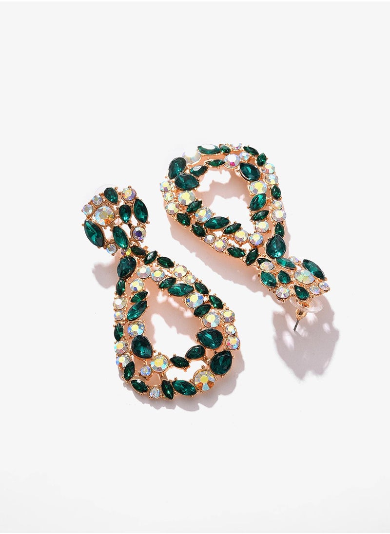 SOHI Multicoloured Contemporary Half Hoop Earrings  - Image 4