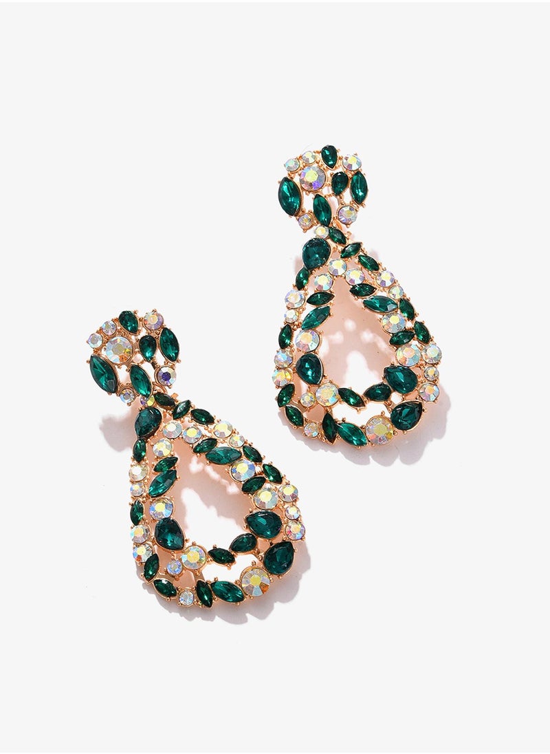 SOHI Multicoloured Contemporary Half Hoop Earrings  - Image 1