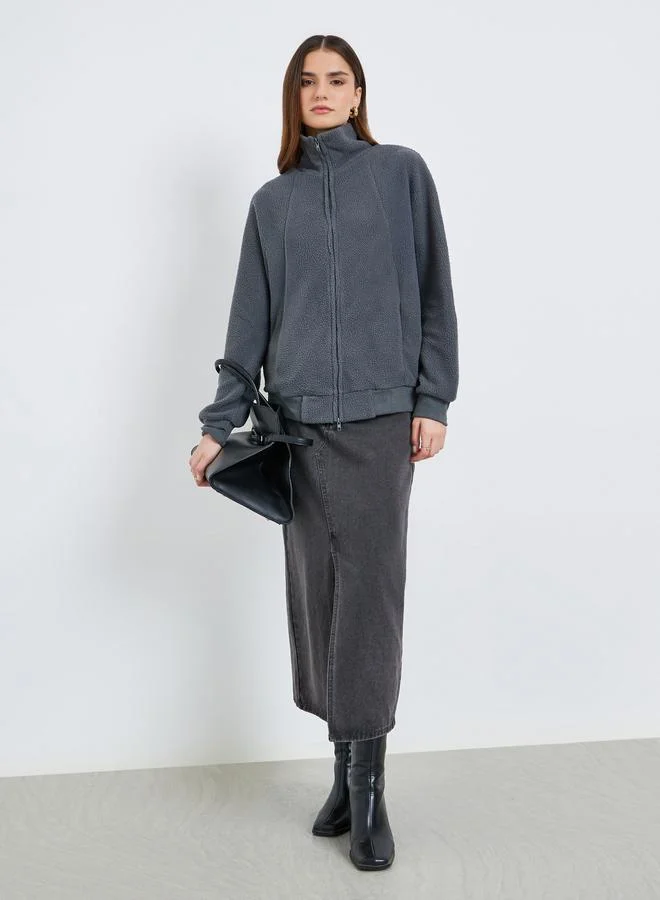 ستايلي جاكيت صوف بسحاب