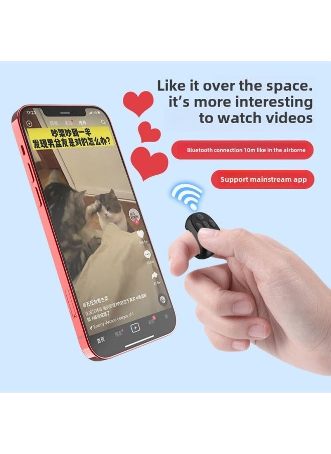 TiK Tok Bluetooth Smart Ring Flipper TikTok Remote Control Bluetooth Fingertip Controller Selfie-Color:G7 Remote Control Black (with Charging Line Instructions Pearlescent Bag) - Image 3
