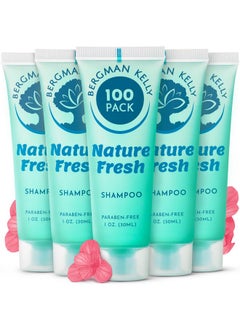 BERGMAN KELLY Travel Size Hotel Shampoo (1 Fl Oz, 100 Pk, Nature Fresh), Delight Your Guests With Refreshing & Soothing Shampoo Hotel Amenities, Mini & Small Size Luxury Shampoo In Bulk  - Image 1