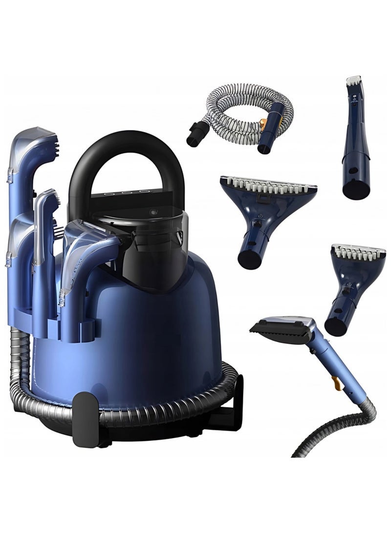 Denx Multi-Use Smart Vacuum Cleaner – Cordless 24V, 900W Wet & Dry Cleaner for Carpets, Sofas, Curtains & Upholstery, 1.4L Capacity, Activated Carbon Filter, Portable Home Cleaning DX250 Black/Dark Blue - Image 3