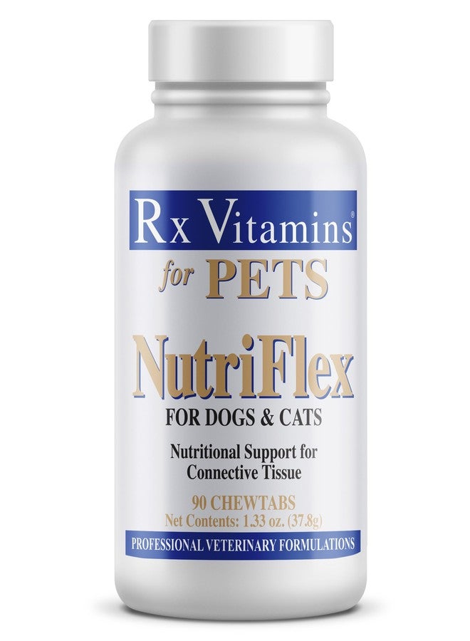 ركس فيتامينز فيتامينات نوتريفليكس للقطط والكلاب - جلوكوزامين للكلاب، مكمل غذائي للورك والمفاصل - مع الكولاجين البقري والكوندرويتين - مسكن لآلام المفاصل ومضاد للالتهابات للكلاب - كبد بقري (90 قطعة للمضغ) - Image 1