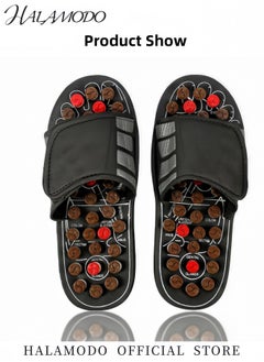 HALAMODO Acupressure Massage Slippers Pressure Point Massage Mat Slippers Foot Massager Shoes for Heel Pain Tension Relief Foot Reflexology Sandals Relaxation Gifts for Mom & Dad & Parents  - Image 2