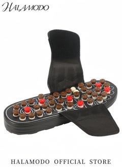 HALAMODO Acupressure Massage Slippers Pressure Point Massage Mat Slippers Foot Massager Shoes for Heel Pain Tension Relief Foot Reflexology Sandals Relaxation Gifts for Mom & Dad & Parents  - Image 4