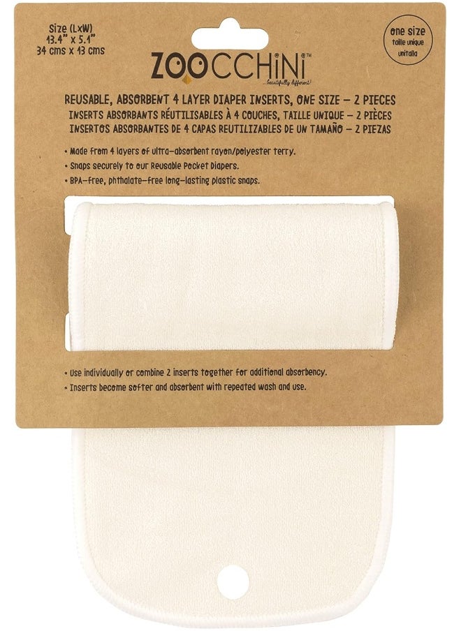 ZOOCCHINI Zoocchini Baby/Toddler One Size Reusable Pocket Diaper W/2 Inserts , Bamboo  - Image 2