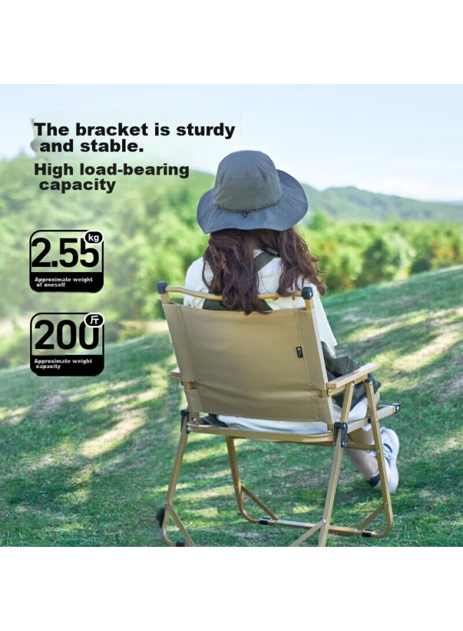 Mobigarden Folding Chair, Outdoor Camping Kimit Chair, Portable Camping Chair, Beach Chair, Nx22665038, Beige - Image 3