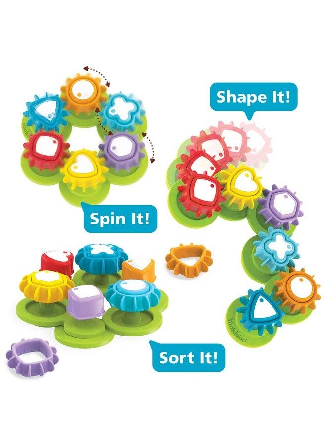 Yookidoo - Shape ‘N’ Spin Gear Sorter. A Developmental Activity Toy For Kids Ages 13. Toddlers Sortering Game With Multiple Colors And Shapes That Also Spins. (Closed Box) - Image 1