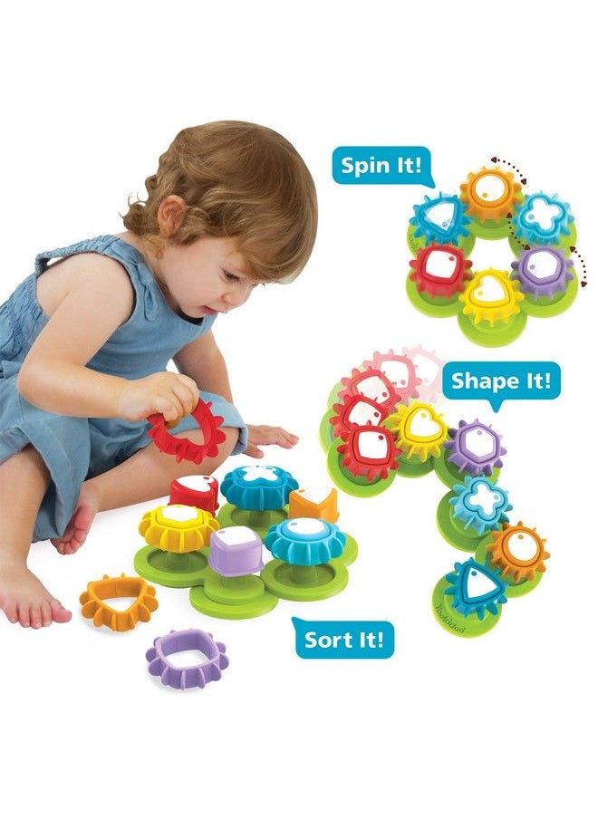Yookidoo - Shape ‘N’ Spin Gear Sorter. A Developmental Activity Toy For Kids Ages 13. Toddlers Sortering Game With Multiple Colors And Shapes That Also Spins. (Closed Box) - Image 1