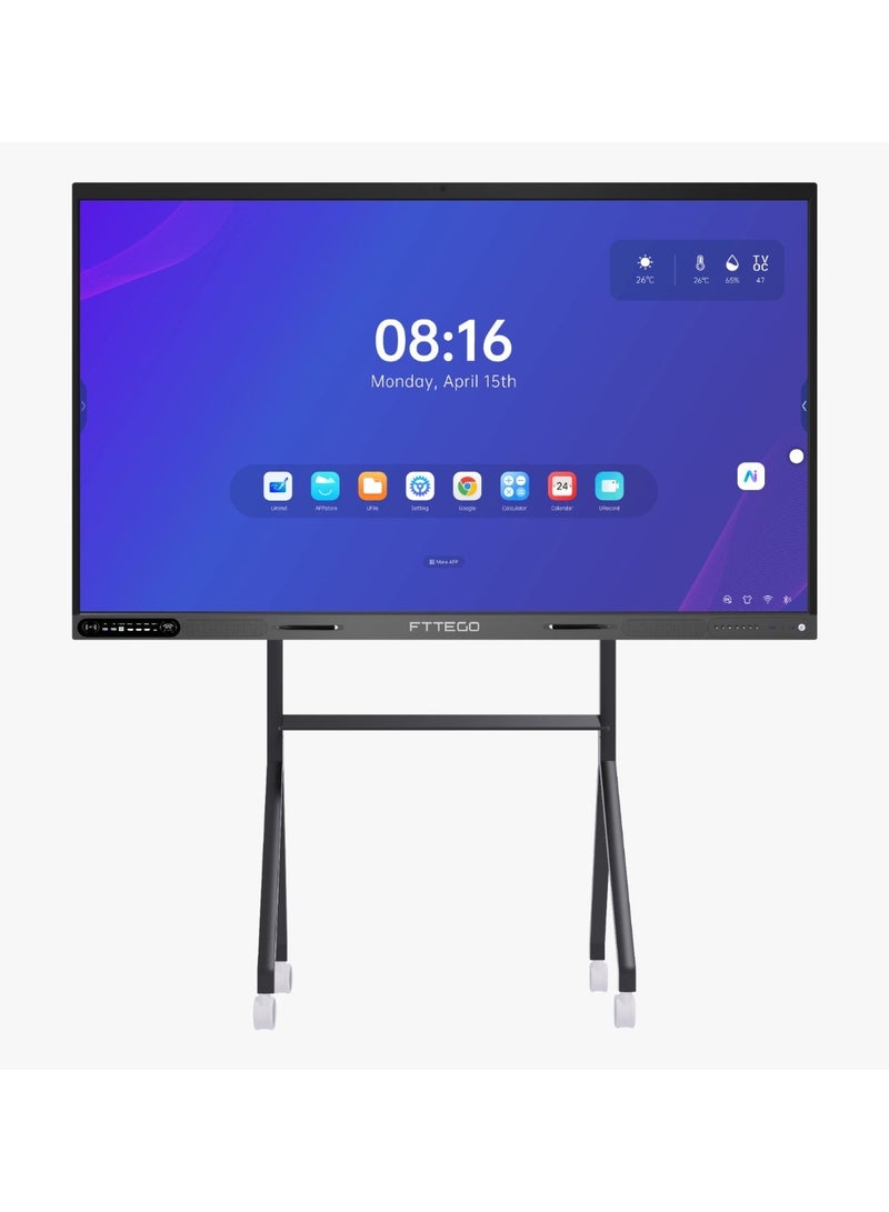 FTTEGO FTT EGO RK3588 86" 4K UHD Interactive Flat Panel Display with AI Camera, Android 15, 16GB RAM, Smart Touch Screen for Education and - Image 3