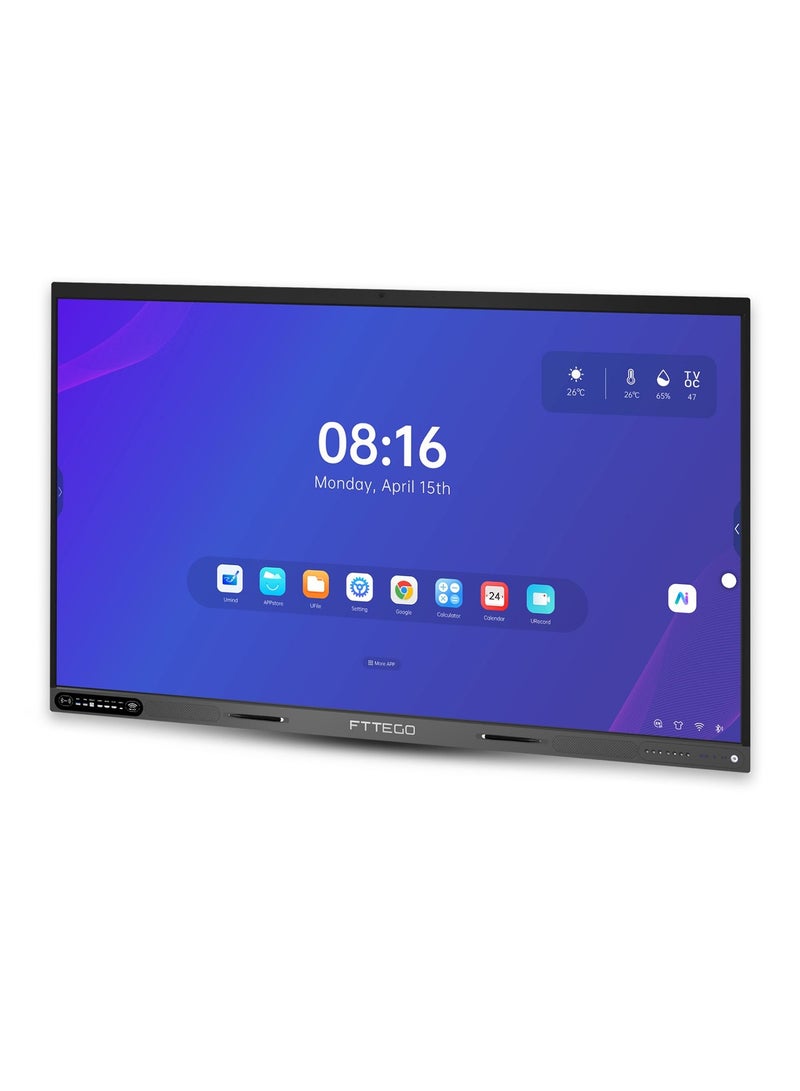 FTTEGO FTT EGO RK3588 86" 4K UHD Interactive Flat Panel Display with AI Camera, Android 15, 16GB RAM, Smart Touch Screen for Education and - Image 5