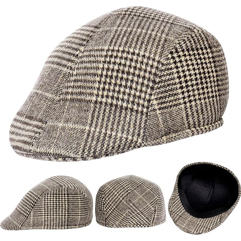 baotongle 3pcs Old Man Costume 100 Day of Grandpa Costume for 1920s Old Man  Costume Brown - Image 5