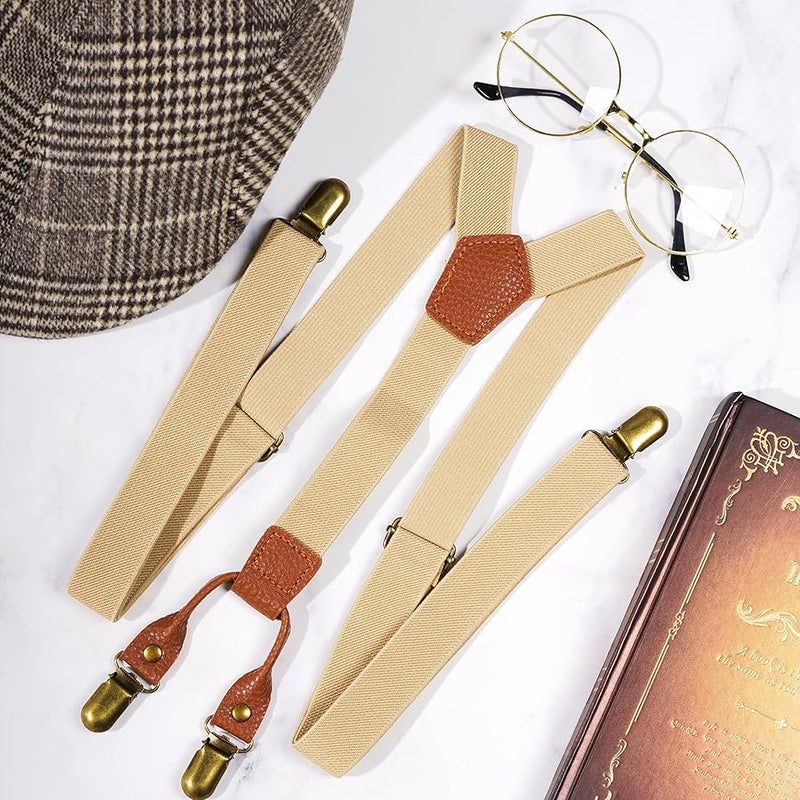 baotongle 3pcs Old Man Costume 100 Day of Grandpa Costume for 1920s Old Man  Costume Brown - Image 4