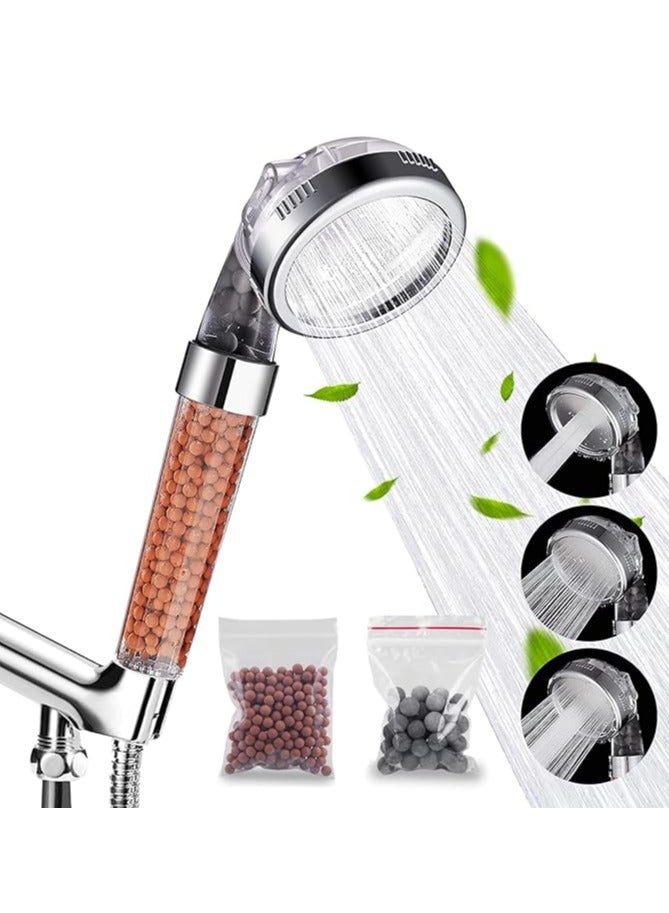 Handheld Bath Shower Head and Water Filter – High Pressure, Chlorine Removal, Shower Filter for Hair Loss & Hard Water, 3 Spray Modes, Jet Nozzle, Easy Installation  - Image 1