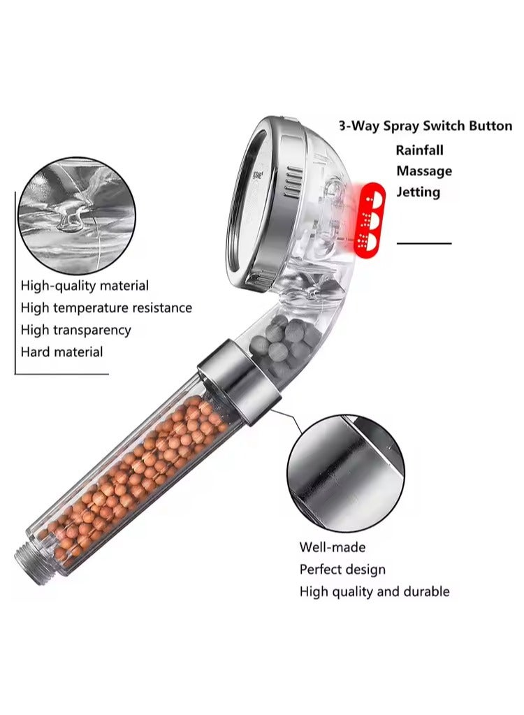 Handheld Bath Shower Head and Water Filter – High Pressure, Chlorine Removal, Shower Filter for Hair Loss & Hard Water, 3 Spray Modes, Jet Nozzle, Easy Installation  - Image 3