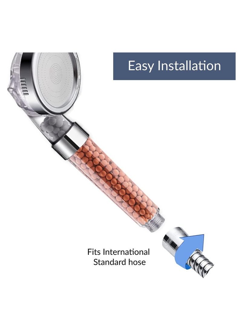 Handheld Bath Shower Head and Water Filter – High Pressure, Chlorine Removal, Shower Filter for Hair Loss & Hard Water, 3 Spray Modes, Jet Nozzle, Easy Installation  - Image 5