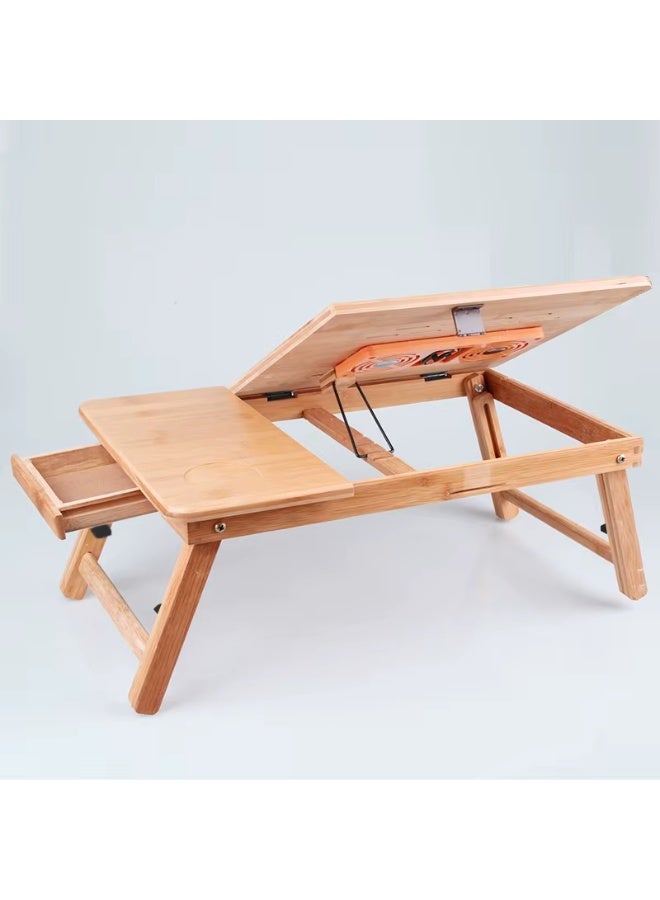 روبيك طاولة لابتوب خشبية مميزة فريدة من نوعها بمرواح تبريد قابلة للتعديل - Image 1