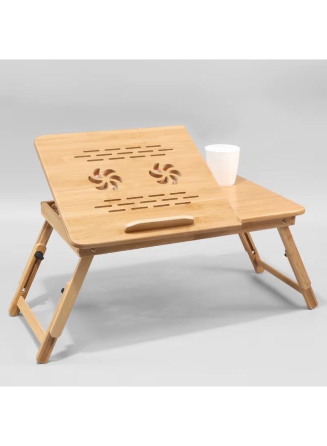 روبيك طاولة لابتوب خشبية مميزة فريدة من نوعها بمرواح تبريد قابلة للتعديل - Image 3