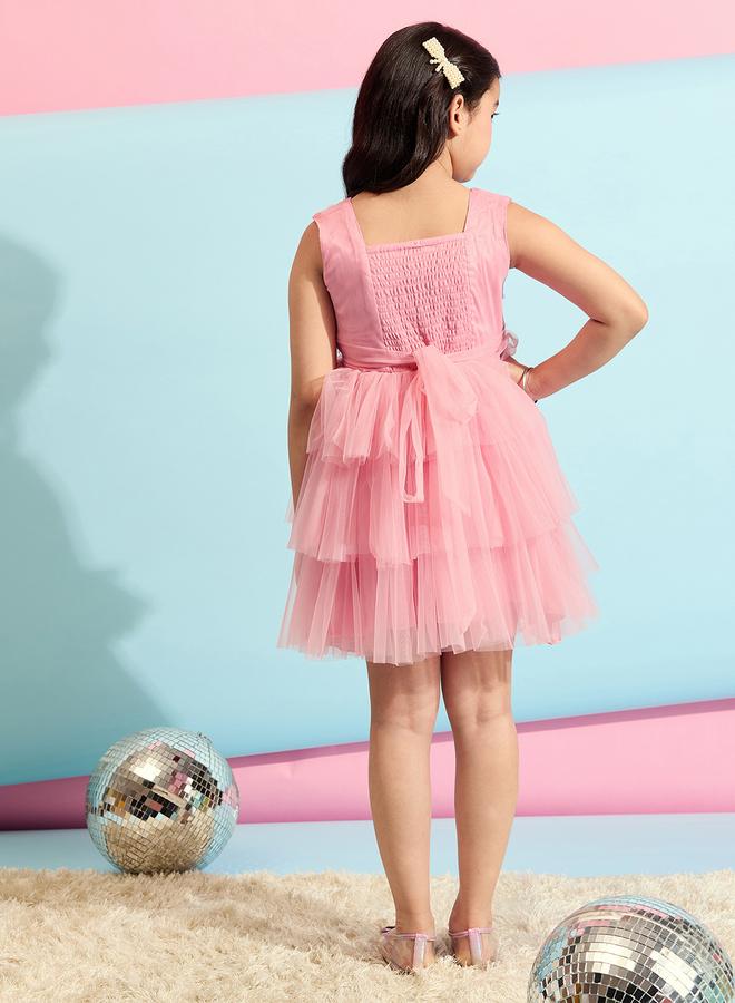 ستايلو بج فستان شبكي بتطريز زهور ستايلو باغ - Image 4