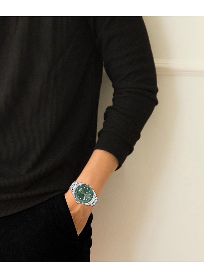 LACOSTE ROUND ANALOG MEN'S GREEN CASE WATCH - 2011425 - Image 5